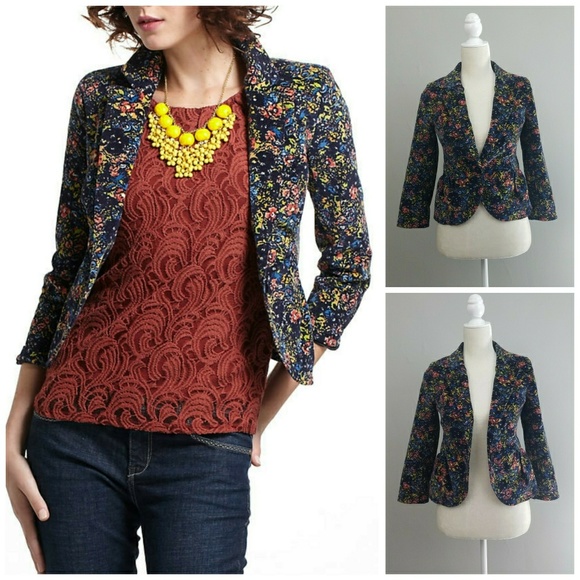 Anthropologie Jackets & Blazers - Anthropologie | cartonnier dusk garden cord blazer